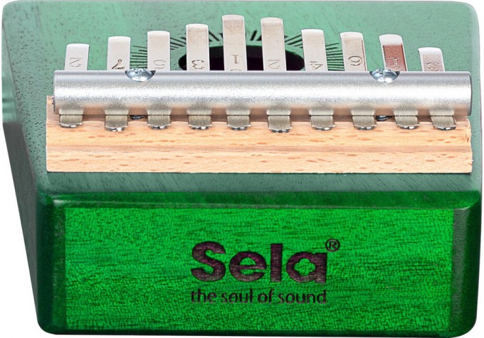 Sela SE 243 Mahogany 10 Kalimba Zelená