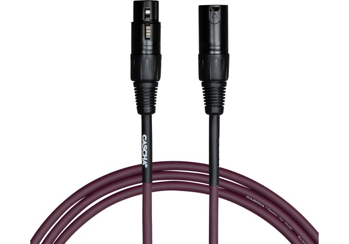 Cascha Standard Line Microphone Cable Fialová 3 m