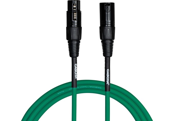 Cascha Standard Line Microphone Cable Zelená 6 m