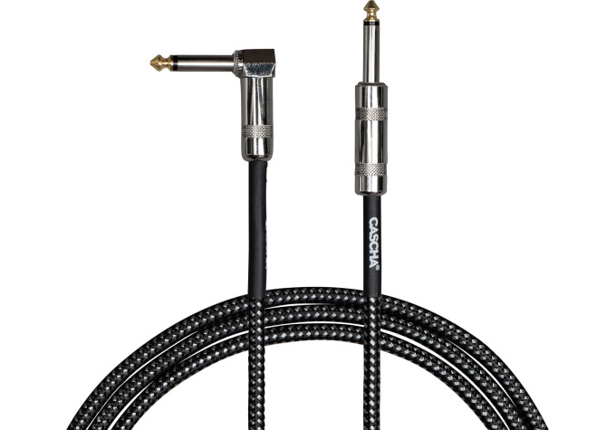 Cascha Standard Line Guitar Cable Čierna 6 m Rovný - Zalomený