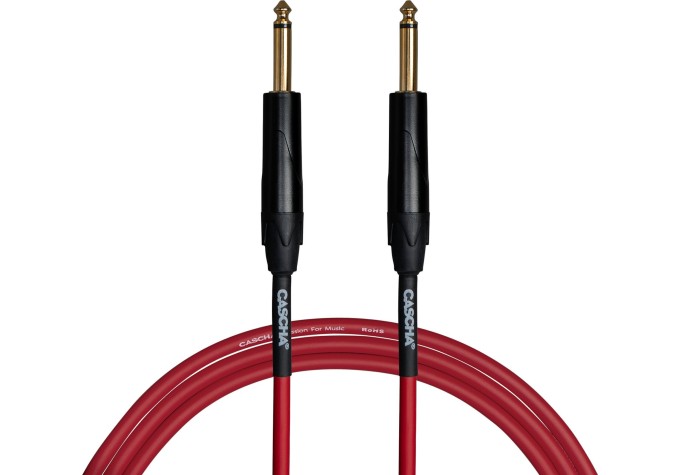Cascha Advanced Line Guitar Cable Červená 9 m Rovný - Rovný