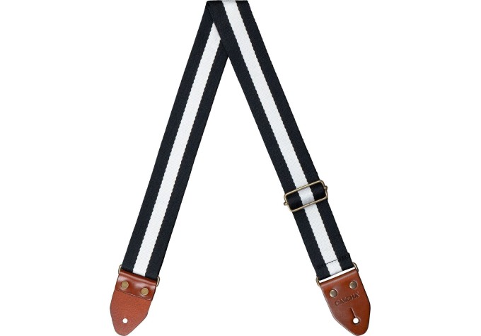 Cascha CGS-CD4 Cotton Gitarový pás Black & White