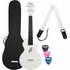 Cascha Carbon Fibre Set Koncertné ukulele Biela