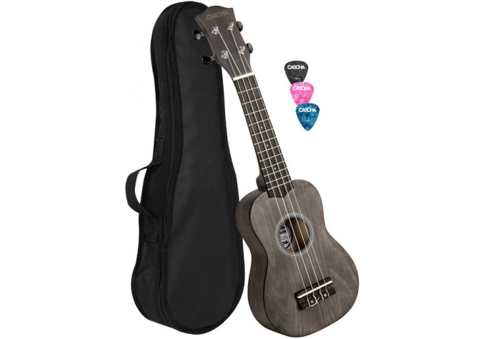 Cascha HH 3960 Sopránové ukulele Čierna