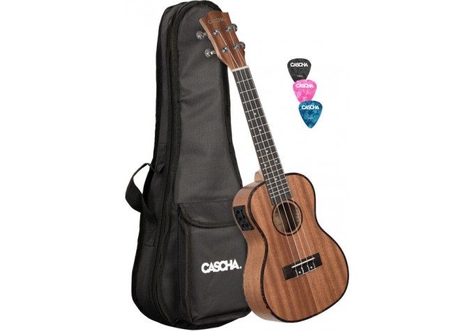 Cascha HH2035E Koncertné ukulele Natural