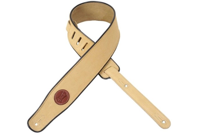 Levys MSS3 Suede Leather Guitar Strap, Tan