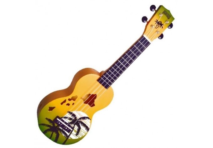 Mahalo Soprano Ukulele Hawaii Green Burst