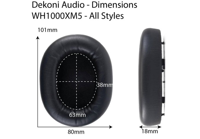 Dekoni Audio EPZ-XM5-PL Náušníky pre slúchadlá Čierna