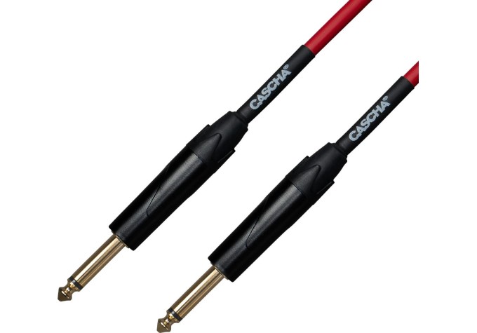 Cascha Advanced Line Guitar Cable Červená 9 m Rovný - Rovný