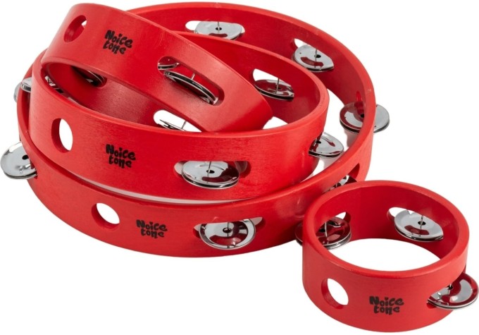 Noicetone D016-2 15x4,5cm Red 5,9" Ručná tamburína