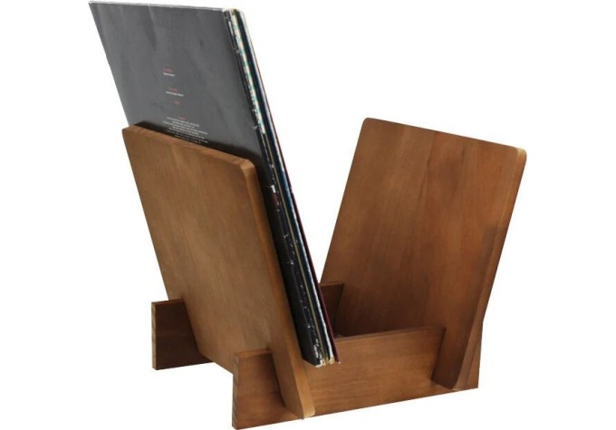 Muziker Self-Assembly Paulownia Stolový stojan na LP platne