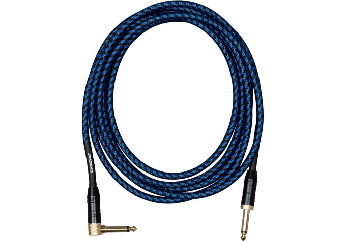 Cascha Professional Line Guitar Cable Modrá 6 m Rovný - Zalomený