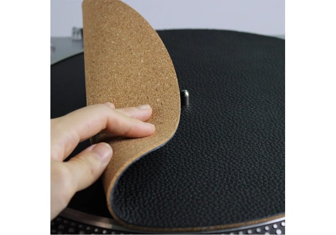 Muziker Genuine Leather & Cork LP Slip Mat Slipmat