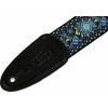Levys M8HT-04 Print Series 2" 60's Hootenanny Jacquard Weave Guitar Strap Blue