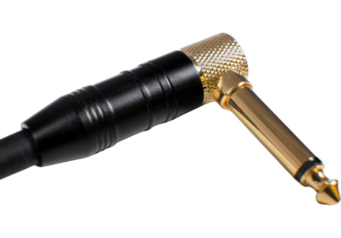 Cascha Professional Line Guitar Cable Čierna 3 m Rovný - Zalomený