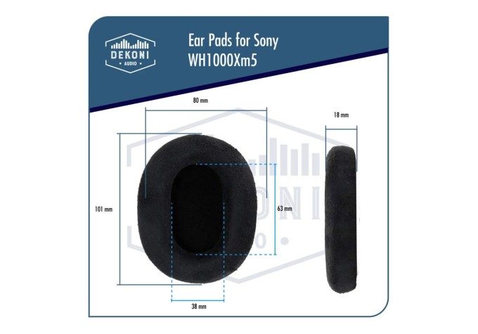 Dekoni Audio EPZ-XM5-CHS Náušníky pre slúchadlá Čierna