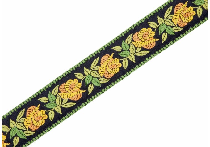 Levys MC8JQ-004 Print Series 2" Woven Guitar Strap Rosa Yellow