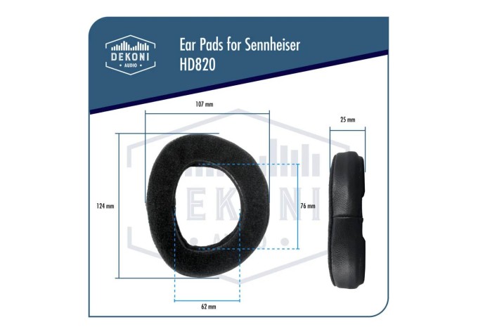 Dekoni Audio EPZ-HD820-HYB Náušníky pre slúchadlá Čierna