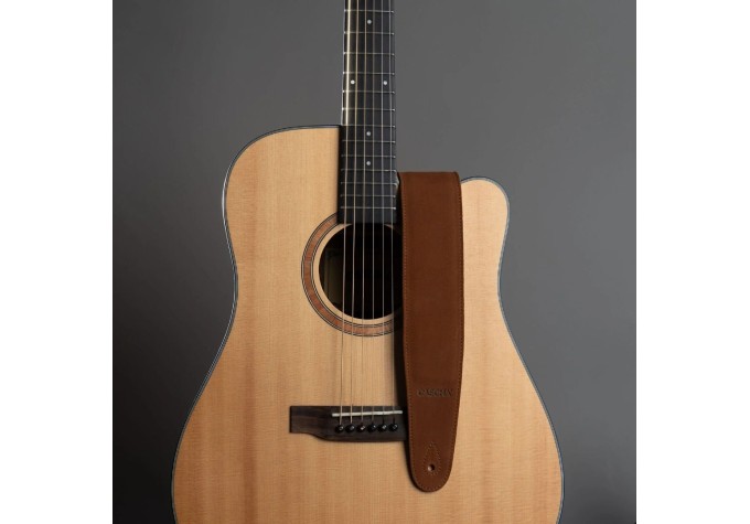 Cascha CGS-SL2 Leather Standard Gitarový pás Brown