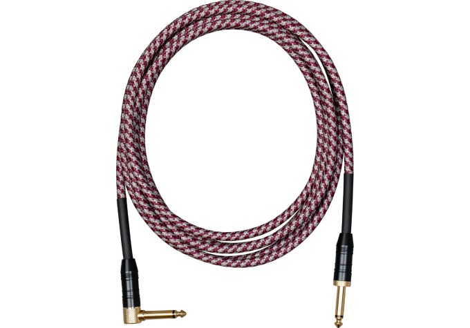 Cascha Professional Line Guitar Cable Červená 6 m Rovný - Zalomený