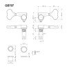 Gotoh GB707-5 C 3L/2R Chrome Ladiaca mechanika pre basgitaru