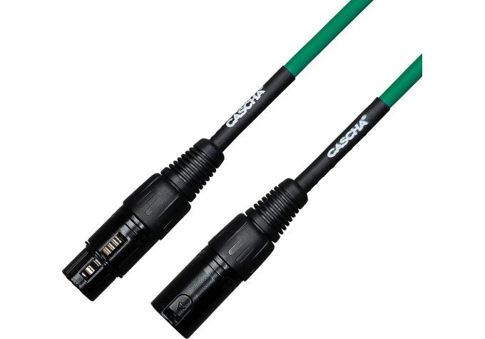 Cascha Standard Line Microphone Cable Zelená 6 m