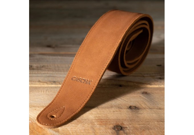 Cascha CGS-SL2 Leather Standard Gitarový pás Brown