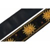 Levys MPJG-SUN-BLK Print Series 2" Sun Design Jacquard Weave Guitar Strap Black