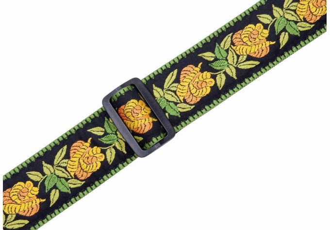 Levys MC8JQ-004 Print Series 2" Woven Guitar Strap Rosa Yellow