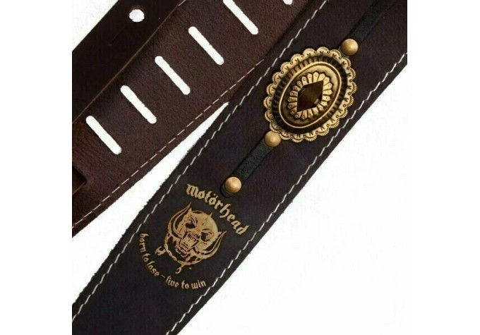 Richter Motörhead Concho Strap Gitarový pás Brown/ Old Gold
