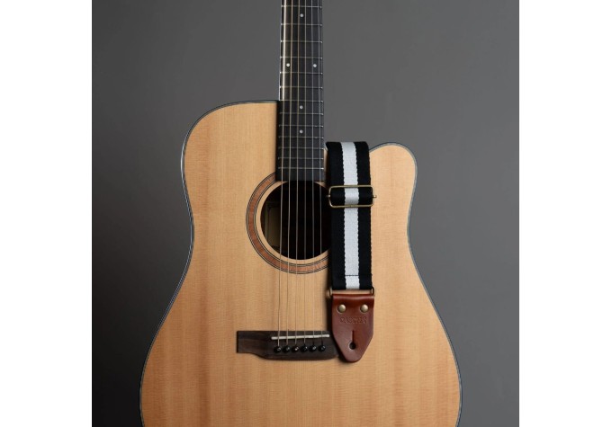Cascha CGS-CD4 Cotton Gitarový pás Black & White