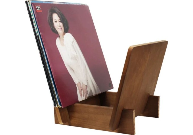 Muziker Self-Assembly Paulownia Stolový stojan na LP platne