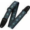 Levys M8HT-04 Print Series 2" 60's Hootenanny Jacquard Weave Guitar Strap Blue