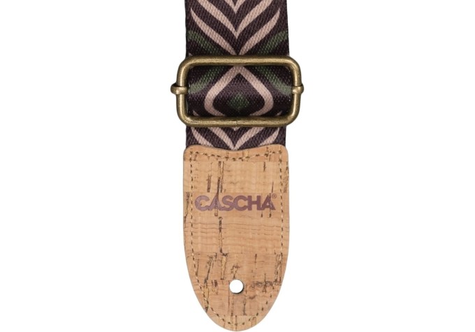 Cascha CUS-VC9 Vegan Cork Popruh pre ukulele Green Chevron