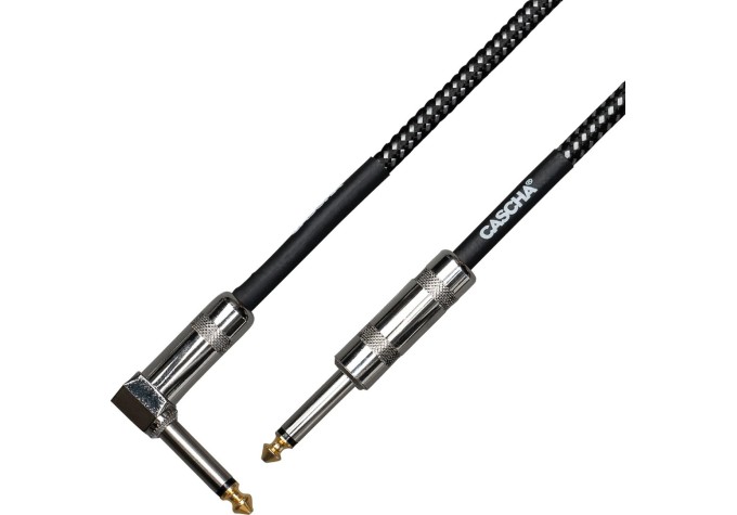 Cascha Standard Line Guitar Cable Čierna 6 m Rovný - Zalomený