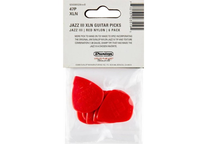 Dunlop 47P3N Nylon Jazz Player Pack Red