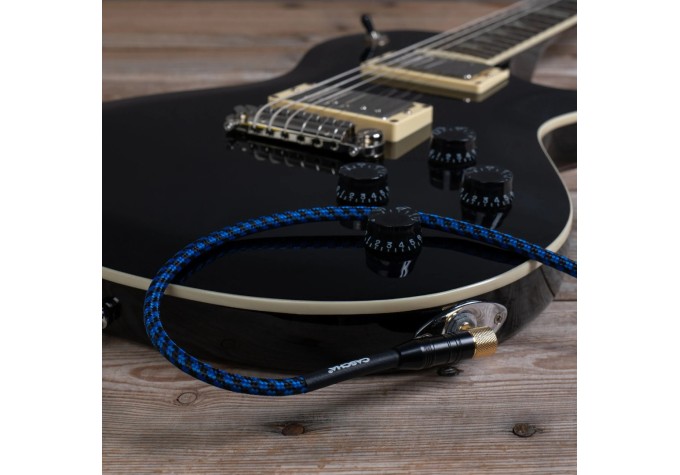 Cascha Professional Line Guitar Cable Modrá 6 m Rovný - Zalomený