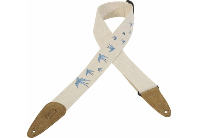 Levys MC8U-006 Print Series 2" Cotton Guitar Strap Swallow