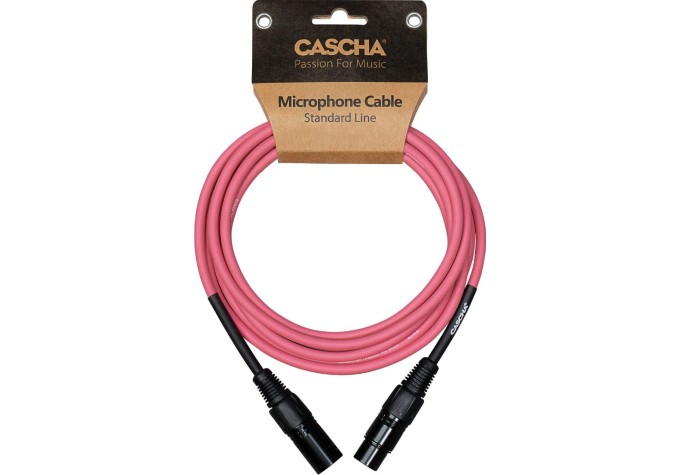 Cascha Standard Line Microphone Cable Ružová 6 m