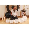 Sela 8“ Crystal Singing Bowl Set Frosted 440Hz B