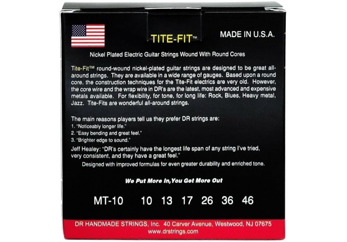 DR Strings MT-10 Tite Fit 3-Pack