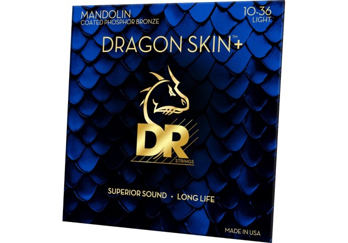 DR Strings Dragon Skin+ Coated Light 10-36 Struny pre mandolínu