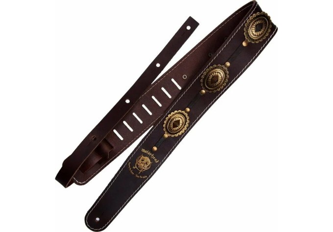 Richter Motörhead Concho Strap Gitarový pás Brown/ Old Gold