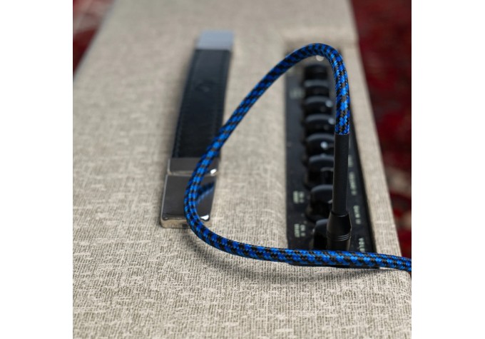 Cascha Professional Line Guitar Cable Modrá 6 m Rovný - Zalomený