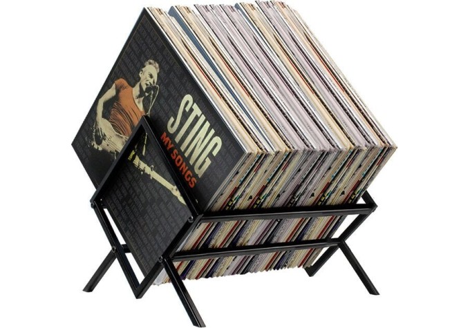 Muziker 7'' 10'' 12'' Vinyl Record Metal Assembly Display Holder Stolový stojan na LP platne