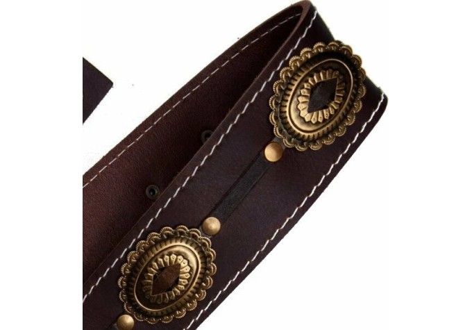 Richter Motörhead Concho Strap Gitarový pás Brown/ Old Gold