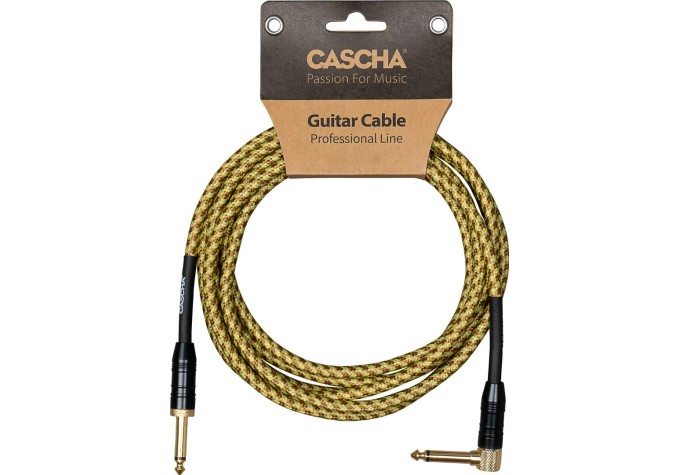 Cascha Professional Line Guitar Cable Nástrojový kábel 6 m Rovný - Zalomený