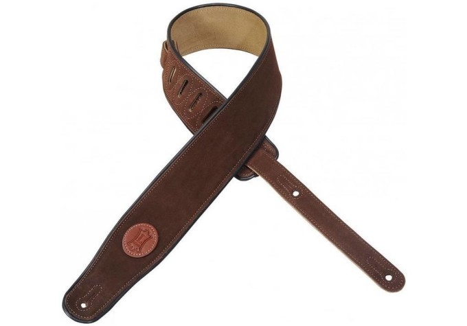 Levys MSS3 Suede Leather Guitar Strap, Brown