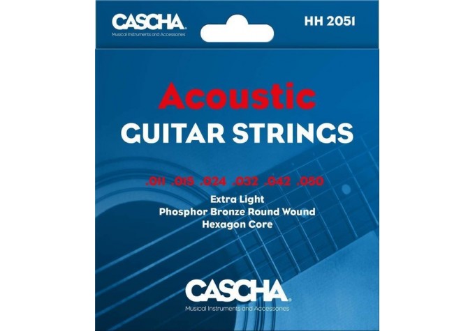Cascha HH 2051 Premium Guitar Strings for Acoustic Guitars