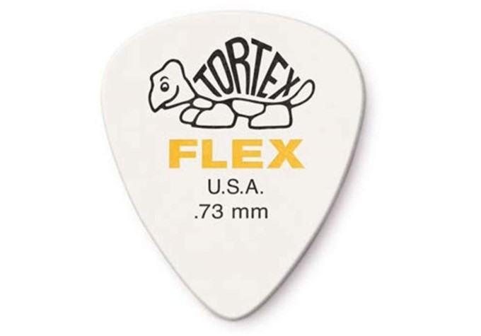Trsátko / Brnkátko - brnkátko Tortex Flex Standard, hrúbka: 0,73 mm - žltý nápis (celé balenie = 72